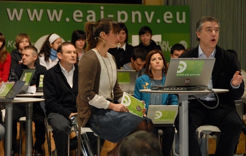 Foto: Un momento de la intervencin de Iigo Urkullu